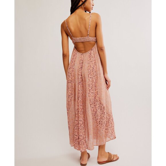 🎉LAST CHANCE🎉 FREE PEOPLE Forever Time Dress / Dusty Pink Combo - Picture 6 of 10